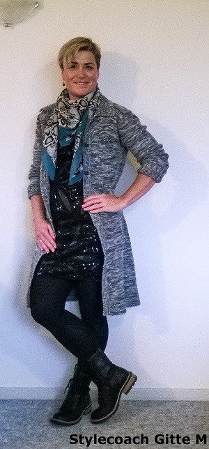 Stylecoach Gitte M Festkjole med cardigan