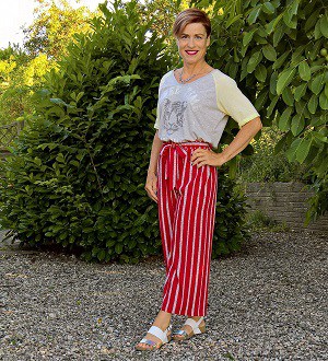 Stylecoach Gitte M Sæt med stribede bukser