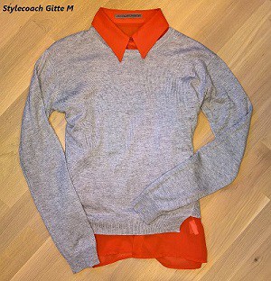Stylecoach Gitte M skjorte med strik